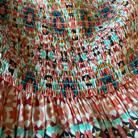 Aztec Design Off the Shoulder Dress - Picture 3 of 4